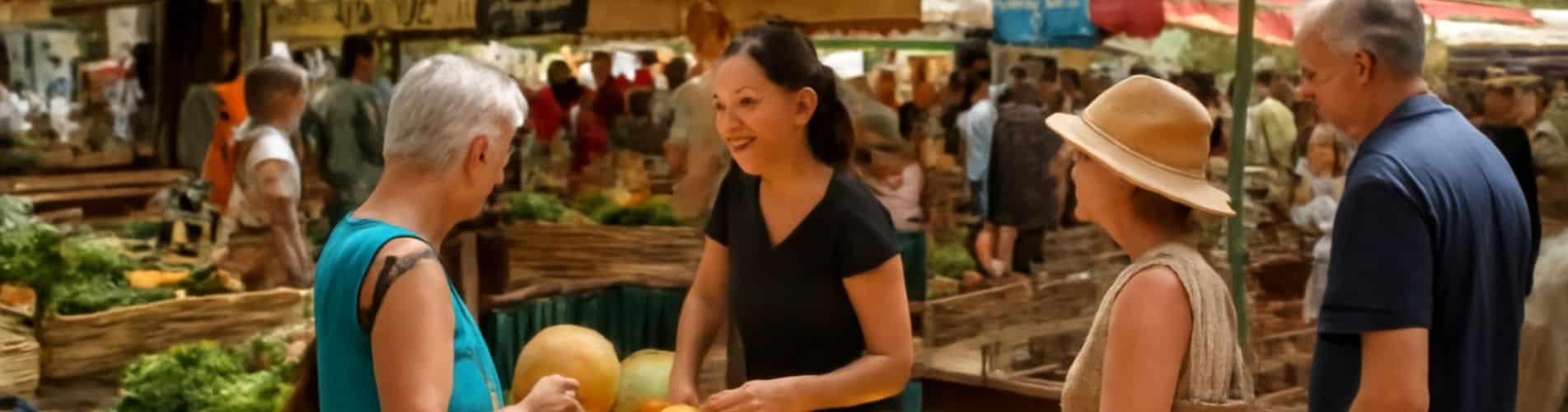 marche de producteurs dans les landes
