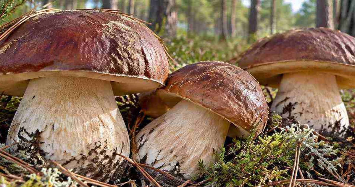 photo de champignons des pins dans les Landes